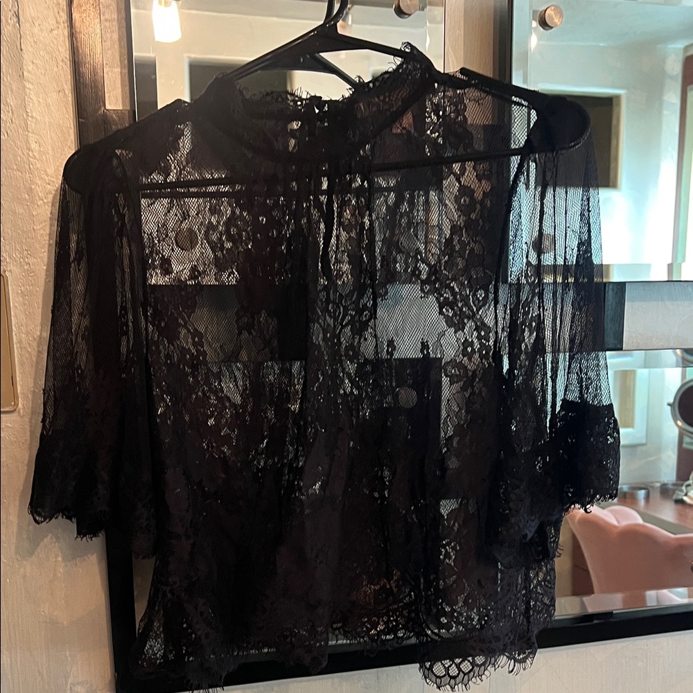 Forever 21 Black Lace Blouse